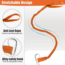 Load image into Gallery viewer, 6 Pieces Kayak Paddle Leash Stretchable Paddle Rope Nylon Adjustable Kayak Coiled Rod Leash Lanyard Kayak Traction Rope for Kayak Canoe SUP Paddles Surfboard Fishing Poles Rods Accessories (Orange)