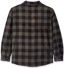 Load image into Gallery viewer, Venado Mens Plaid Shirts for Men - Heavyweight Buffalo Plaid Fleece Shirt (X-Large, Plaid Charcoal)