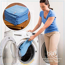 Load image into Gallery viewer, Buff Microfiber Cleaning Cloths (12 Pack) | Size 16" x 16"| All Purpose Microfiber Towels - Clean, Dust, Polish, Scrub, Absorbent (Gray)