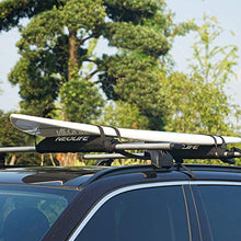 Load image into Gallery viewer, WONITAGO Soft Roof Rack Pads with Two 15 Ft Tie Down Straps for Surfboard, SUP Paddleboard, Snowboard, 28 (Pair) Black