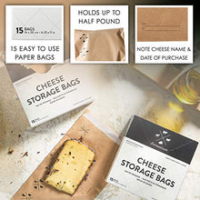 Load image into Gallery viewer, Formaticum Cheese Storage Bags, Keep Charcuterie Fresh, Wax Paper Bags, 15 Count