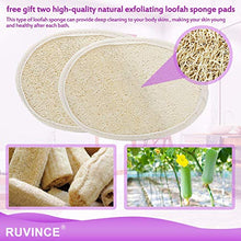 Load image into Gallery viewer, Bath Pillow RUVINCE Luxurious Bath Pillows for Tub Contains 2 Loofah Body Scrubber Ergonomic Bathtub Pillow for Neck,Head & Shoulders