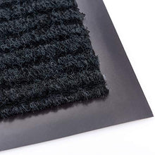 Load image into Gallery viewer, Sierra Concepts 2-Pack Front Door Mat Ribbed Black - Indoor Outdoor Floor Doormat Rug Entryway Welcome Mats - Entrance Shoe Scraper, Entry Inside Outside Garage Traffic Utility Porch Area, 30" x 17"