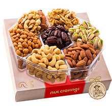 Load image into Gallery viewer, Christmas Gift Basket Holiday Mixed Nuts in Red Gold Box (7 Assortments, 2 LB) Gourmet Food Bouquet Xmas Arrangement Platter, Birthday Care Package, Healthy Kosher Snack Tray - Family Adults Men Women