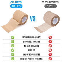 Load image into Gallery viewer, 10 Pack Self Adherent Bandage Wrap, 2” x 5 Yards, Medical Tape, Self-Adherent Wrap, Athletic Elastic Cohesive Bandage, First Aid Tape, Sports Tape for Stretch Athletic, Ankle Sprains & Swelling