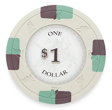 Load image into Gallery viewer, Claysmith Gaming Pack of 50 Poker Knights Poker Chips, Heavyweight 13.5-Gram Clay Composite (1 White)