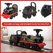Load image into Gallery viewer, TEMI Ride On Toy Powered Train with Track Early Educational Electric Vehicle Kids Riding Car w/ Lights & Sounds Storage Seat Gift for Children Baby Toddlers Boys & Girls Age 2-6