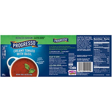 Load image into Gallery viewer, Progresso Soup Reduced Sodium, Creamy Tomato Basil, 19 oz