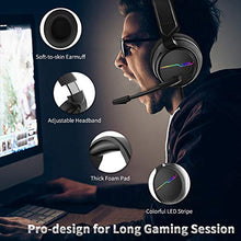 Load image into Gallery viewer, Jeecoo Xiberia USB Pro Gaming Headset for PC- 7.1 Surround Sound Headphones with Noise Cancelling Microphone- Memory Foam Ear Pads RGB Lights for Laptops