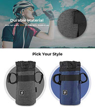 Load image into Gallery viewer, Candora Bike Handlebar Stem Bag Food Snack Storage, Water Bottle Holder Bikepacking, Bicycle Touring, Commuting (Blue)
