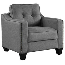 Load image into Gallery viewer, Harper & Bright Designs 3 Pieces Living Room Sets, Couch Set for Living Room with Sofa Loveseat and Armchair (Nail Trim - Grey)