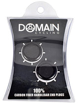 Load image into Gallery viewer, Domain Cycling Real Carbon Fiber Bike Handlebar End Plugs Perfect for Most Bicycles, Road MTN MTB Fixie Bar Caps