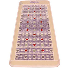 Load image into Gallery viewer, GemsMat - Leon- Far Infrared Amethyst Jade Tourmaline Crystal Heat Stone Mat (60"L x 24"W) - Red Light 16 Photon FIR Therapy -FDA Registered Manufacturer -Adjustable Timer & Temperature - Heating Pad