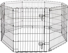Load image into Gallery viewer, AmazonBasics Foldable Metal Pet Dog Exercise Fence Pen With Gate - 60 x 60 x 30 Inches
