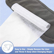 Load image into Gallery viewer, Leekalos Biodegradable Bamboo Diaper Liner Super Soft Disposable Unscent Diaper Liners,100 Sheets