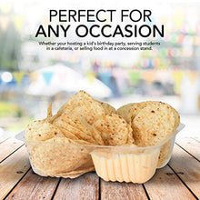 Load image into Gallery viewer, 12oz Plastic Nacho Trays (100 Pack) Small Disposable Tray for Nachos & Cheese Dip, Concession Stand Supplies, Movie Night Snacks for Kids, Carnival Party Decorations, Food Boats, Snack Containers…