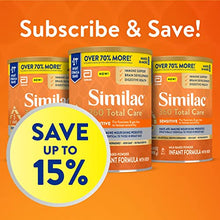 Load image into Gallery viewer, Similac 360 Total Care Sensitive Infant Formula, with 5 HMO Prebiotics, for Fussiness & Gas Due to Lactose Sensitivity, Non-GMO, Baby Formula Powder, 34.9-oz Tub (Case of 3)