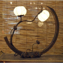Load image into Gallery viewer, Antique Alive Paper Lamp N101 Floral Accent Unusual Table Paper Lamp, Brown