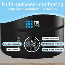 Load image into Gallery viewer, TBI Pro 6L Ultrasonic Humidifier with Top-Fill, 360° Nozzle for Home Large Room, Bedroom, Office, Travel, Babies - Easy to Clean Humidifiers Anti-Leak System, Auto Shut-Off, Black