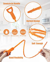 Load image into Gallery viewer, LONGGUI 25inch Hair Drain Clog Remover Tool(6pcs), 24inch Drain Cleaner Sticks To Drain Hair Clog For Remover (1pcs), Drain Hair Remover Tool For Sewer, Toilet, Kitchen Sink, Bathroom Tub,(6+1)
