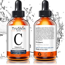 Load image into Gallery viewer, TruSkin Vitamin C Serum for Face with Hyaluronic Acid, Vitamin E, Witch Hazel, Large Bottle 2 fl oz