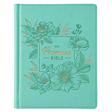 Load image into Gallery viewer, KJV Holy Bible, My Promise Bible, Faux Leather Hardcover w/Bible Tabs, Coloring Stickers, Ribbon Markers, King James Version, Teal