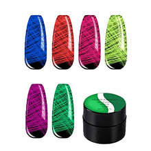 Load image into Gallery viewer, Luminous Gel Set, 6PCS 48ML Spider UV Gel Nail Polish Glow in The Dark Nail Polish Nail Art Wire Drawing Gel for Nails Gel Polish Supplies Manicure Tips Decorations