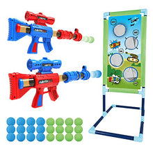 Load image into Gallery viewer, Springflower Shooting Game Toy for 5 6 7 8 9 10+ Years Olds Boys,2pk Foam Ball Popper Air Toy Guns with Standing Shooting Target,24 Foam Balls, Ideal Gift, Compatible with Nerf Toys