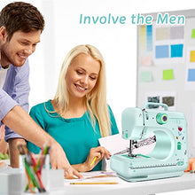 Load image into Gallery viewer, Portable Sewing Machine for Beginners, 12 Built-in Stitches Mini Embroidery Sewing Machine for Household Crafting & DIY