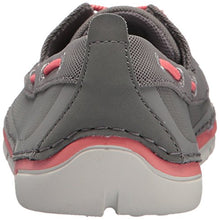 Load image into Gallery viewer, Clarks Women's Step Maro Sand Boat Shoe, Dark Grey Textile, 8.5 Medium US