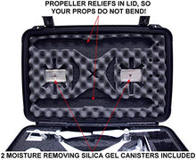 Load image into Gallery viewer, Case Club Pre-Cut Waterproof Drone Case with Wheels, Extension Handle & 2 Moisture Absorbing Silica Gel - Fits DJI Phantom 4 (Propellers On)