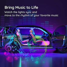 Load image into Gallery viewer, Govee Car LED Lights, Smart Car Lights with APP Control, Music Sync Interior Car Lights with 7 Scene Modes and 16 Million Colors, 2 Lines Design RGB Under Dash Car Lighting with Car Charger, DC 12V