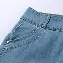 Load image into Gallery viewer, iYYVV Womens Casual Front Button High Waist Washed Denim A-Line Skirts Long Jean Skirt