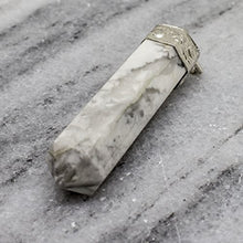 Load image into Gallery viewer, Raw White Howlite Healing Crystal Necklace – For Reiki Insomnia Relief Anxiety Stress Sleep Crown Chakra