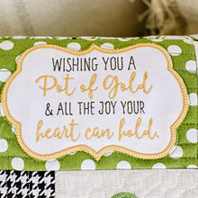 Load image into Gallery viewer, Kimberbell Bench Pillows Machine Embroidery (Luck O' The Gnome)