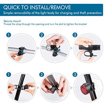 Load image into Gallery viewer, Te-Rich Bike Lights USB Rechargeable, LED Cycling Light Front and Back, 800 Lumen Headlight Flashlight and Rear Taillight Set, Easy to Use, Road/Moutain Bicycle Accessories for Kids, Men and Women