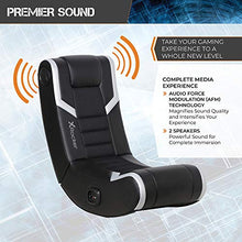 Load image into Gallery viewer, X Rocker 5110301 Eclipse Floor Rocker 2.0 BT, 31" x 16.5" x 27.5", Black/Silver