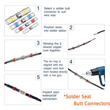 Load image into Gallery viewer, 210pcs Heat Shrink Wire Connectors Sopoby 135 pcs Heat Shrink Crimp Butt Connectors Mixed with 75 pcs Solder Seal Wire Connectors 26-10GA Electrical Connectors Waterproof Assorted Wire cnectors Kit