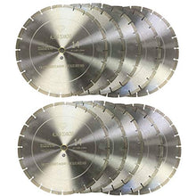 Load image into Gallery viewer, (10 Pack) ALSKAR DIAMOND ADLSS 14 inch Dry or Wet Cutting General Purpose Segmented High Speed Diamond Saw Blades for Concrete Stone Brick Masonry (14" - 10 pcs)