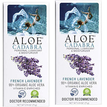 Load image into Gallery viewer, Aloe Cadabra Natural Personal Lubricant and Organic Vaginal Moisturizer for Men, Women & Couples - French Lavender Essential Oil, 2.5 Ounce (Pack of 2)