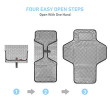 Load image into Gallery viewer, Portable Changing Pad for Baby|Travel baby changing pads for Moms, Dads|Waterproof Portable Changing Mat with Built-in Pillow|Excellent Baby Shower/Registry Gifts