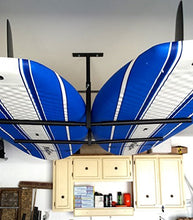 Load image into Gallery viewer, StoreYourBoard Double SUP & Surf Ceiling Storage Rack, Hi Port 2 Overhead Hanger Mount, Home & Garage (X-Large (30" Arms))