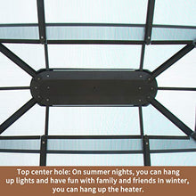 Load image into Gallery viewer, Aoxun 10x13FT Outdoor Double Roof Hardtop Gazebo Canopy, Aluminum Frame Grill Pergola for Patios with Netting and Curtains for Gardens,Terraces,Patio