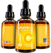 Load image into Gallery viewer, Vitamin C Serum for Face - HUGE 2 oz - Vegan, Cruelty-Free, Organic, Eco-Friendly - with Pure Hyaluronic Acid & Vit E - Best Natural Formula for Wrinkles & Sun Damage