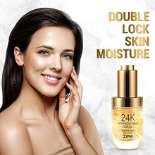Load image into Gallery viewer, 24K Gold Anti Aging Face Serum Moisturizer Enriched with Vitamin C Serum, Hyaluronic Acid, Vitamin E Cream for Day and Night Wrinkle Reduction, Re-activate Skin Youth (1FL.OZ)