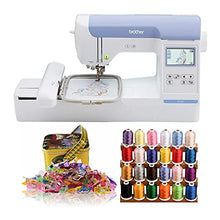 Load image into Gallery viewer, Brother PE800 Embroidery Machine with 1100 Yards Trilobal Polyester Embroidery Machine Thread and Sewing Clips with Tin Box Bundle (3 Items)