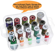 Load image into Gallery viewer, New brothread 3 Layers Stackable Clear Storage Box/Organizer for Holding 60 Spools Home Embroidery & Sewing Thread and Other Embroidery Sewing Crafts (Spool Size Requirement: H≤2.2"; W≤1.69")