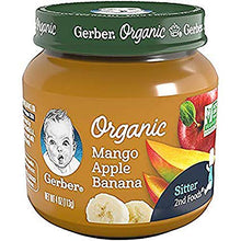 Load image into Gallery viewer, Gerber 2nd Foods Baby Food Jars, Organic Mango Apple Banana, 4 Ounce, Pack of 6