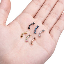 Load image into Gallery viewer, Tornito 6Pcs Tiny Short Bar Stainless Steel Belly Button Rings Navel Rings Barbell Dangle Body Piercing Jewelry 6mm Bar for Women Girls 14G
