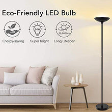 Load image into Gallery viewer, Floor Lamp - Torchiere Floor Lamp, 24W Dimmable Floor Lamp, 2160 Lumens, 3000K Warm White, Energy-saving, Metal Material, LED Floor lamp for Living Room, Standing Lamps for Bedrooms, Reading & Office